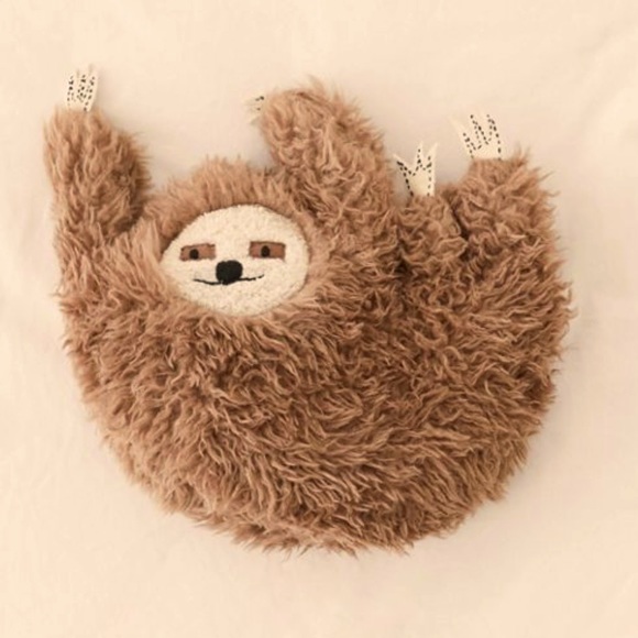 furry sloth pillow